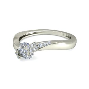 Twisted Star Accent Diamond Gold Ring