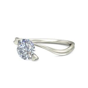 Elegant Twist Solitaire Diamond Gold Ring