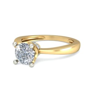 Classic Solitaire Diamond Gold Ring